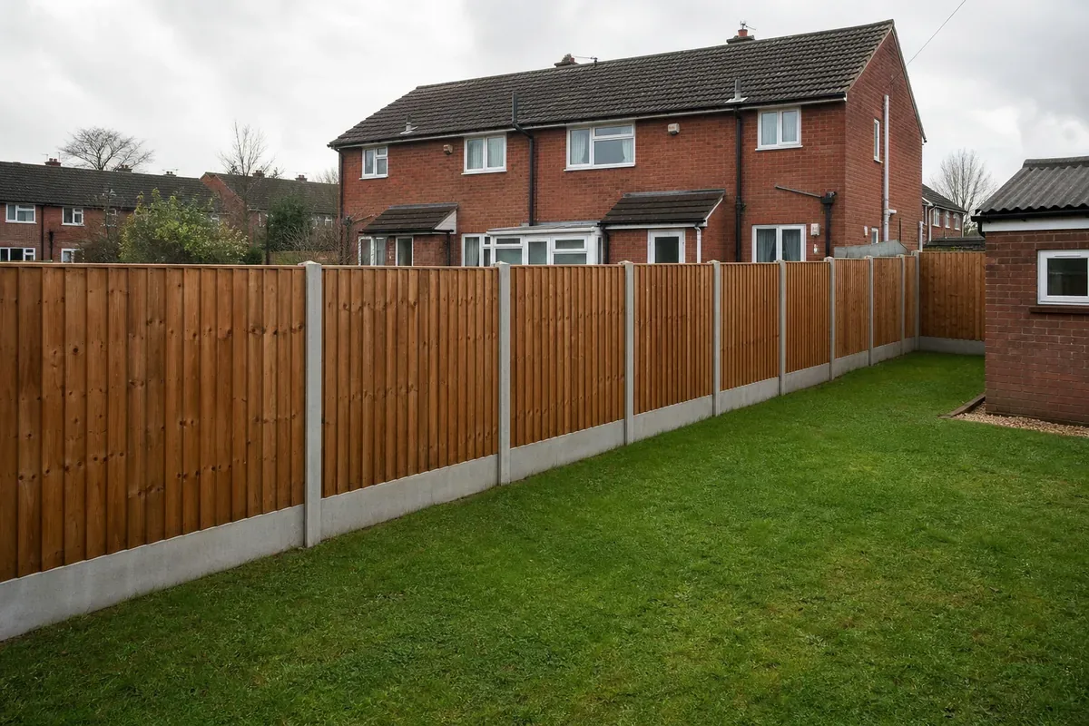 Garden fencing at a Wolverhampton residential property